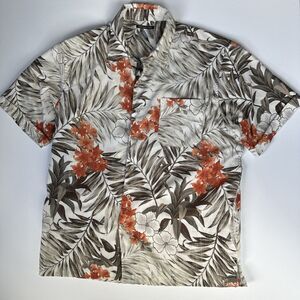 Van Heusen Studio Shirt Men's Large MultiColor Floral Hawaiian Short Sleeve